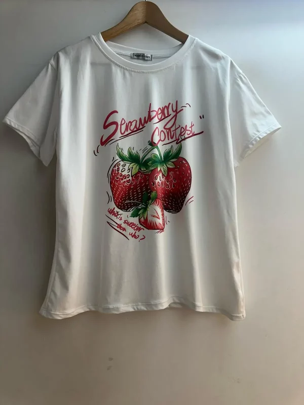 T-shirt imprimé fraises STRAWBERRY Contest