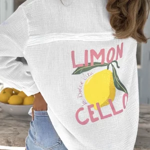Chemise large en gaze de coton LIMONCELLO