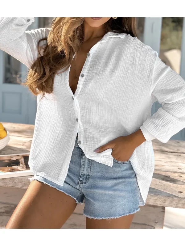 Chemise large en gaze de coton LIMONCELLO – Image 2