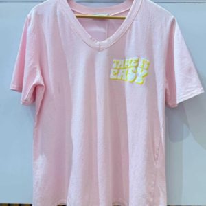 T-shirt rose Take it easy