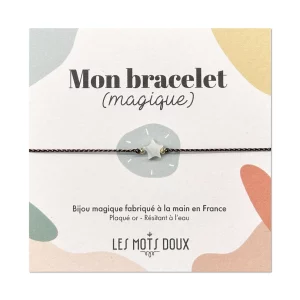 Bracelet (magique) étoile - fil chocolat