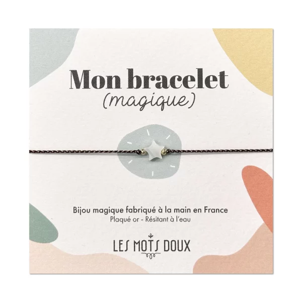 Bracelet (magique) étoile - fil chocolat