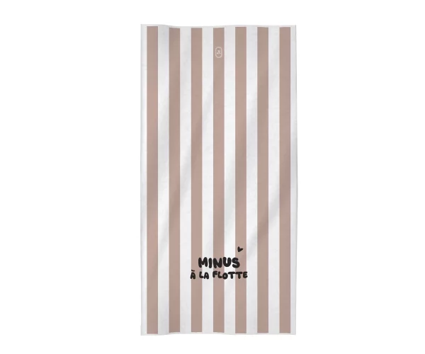 Serviette microfibre enfant - Minus à la flotte rose nude