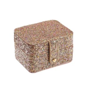 Boîte à bijoux en paillettes or