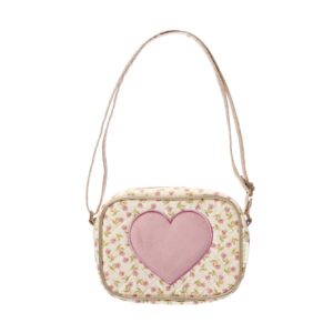 Sac en tissu avec coeur rose