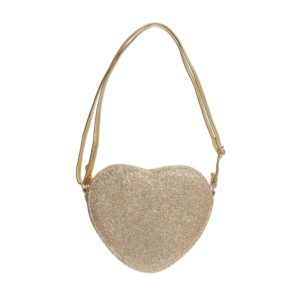 Sac coeur enfant paillettes doré
