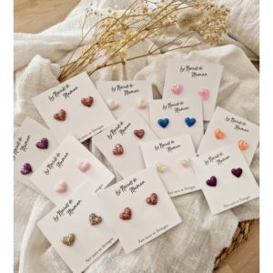 Boucles d'oreilles LOVE divers coloris