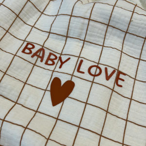 Couverture Pilou - gaze grands carreaux BABY LOVE 🖤