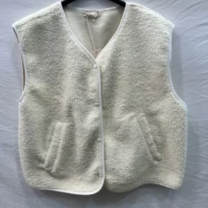 Gilet moumoute écru