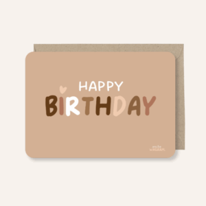 Carte postale Happy Birthday avec enveloppe