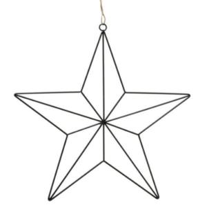 Etoile en métal noir à suspendre