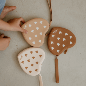 Porte-monnaie-pochette coeur en silicone