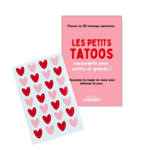 Planche Tatouages petits coeurs rose ou rouge