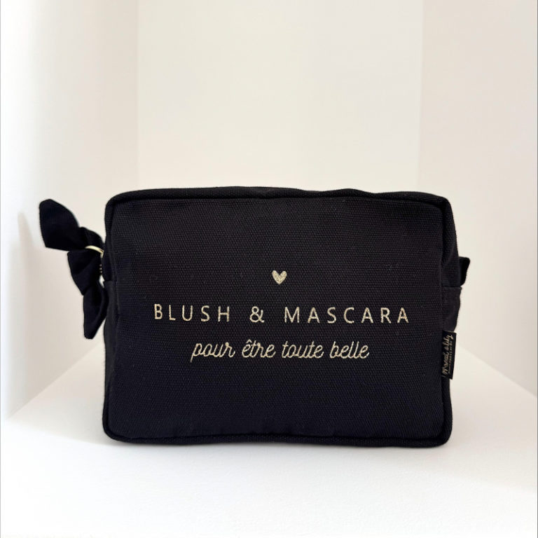 Grande trousse noire Blush & Mascara pour être toute belle