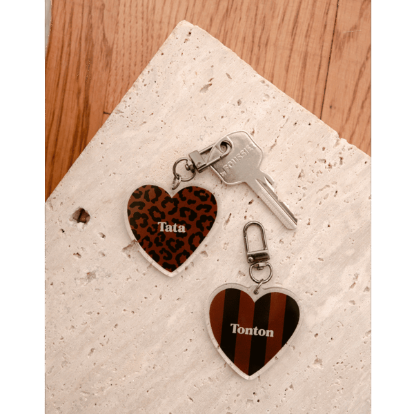 Porte-clé rayures marrons et noires - Tonton – Image 2