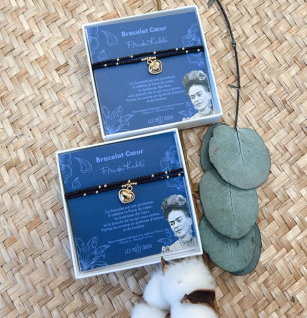 Bracelet Frida Kahlo double tour - Coeur