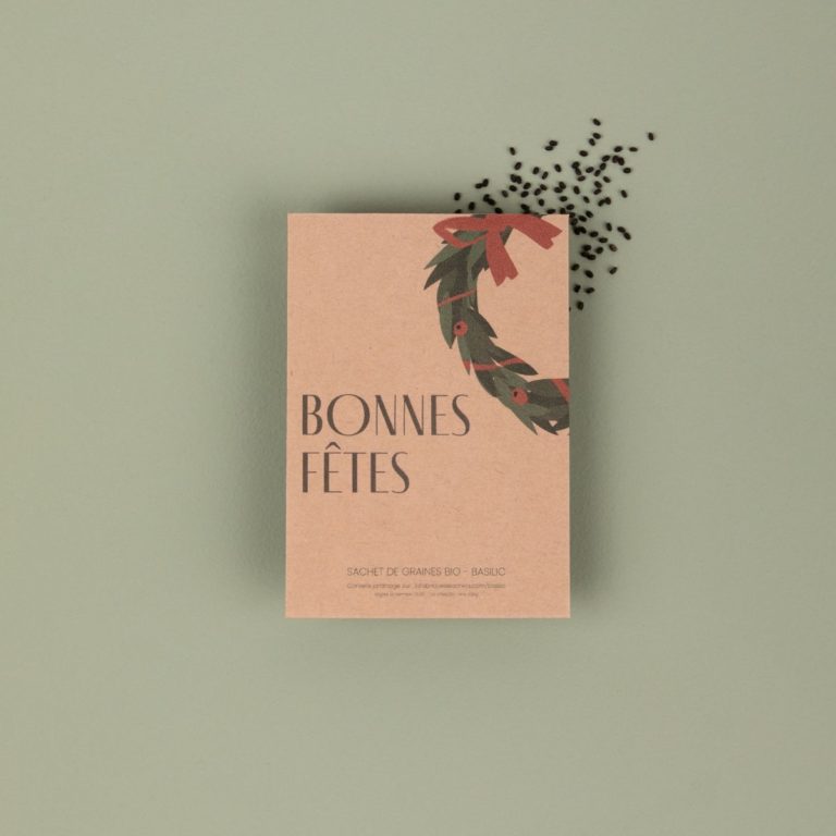 Sachet des graines de basilic - Bonnes Fêtes