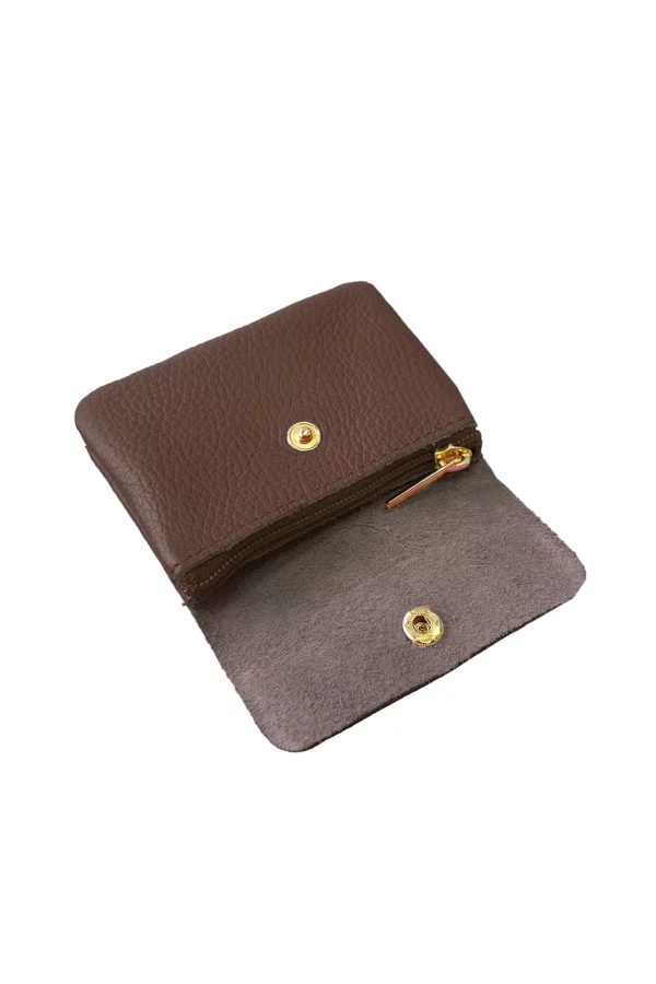 Porte-monnaie Luce - cuir de vachette chocolat – Image 3
