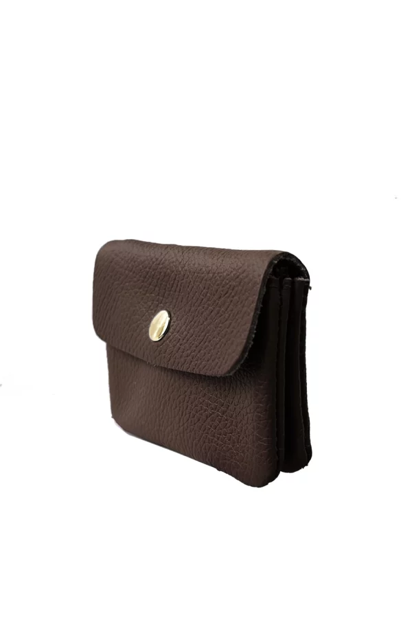 Porte-monnaie Luce - cuir de vachette chocolat – Image 2