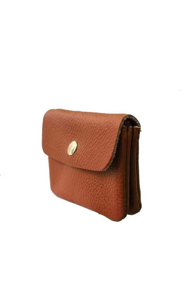 Porte-monnaie Luce - cuir de vachette cognac – Image 3