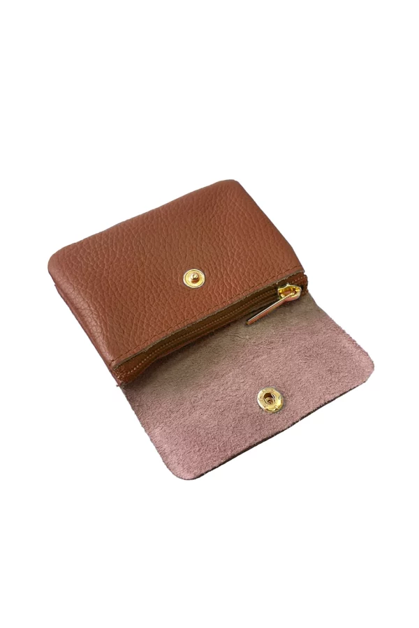 Porte-monnaie Luce - cuir de vachette cognac – Image 2