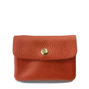 Porte-monnaie Luce - cuir de vachette rouille