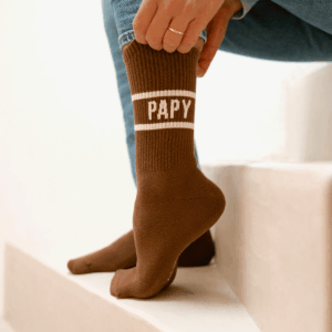 Chaussette marron papy