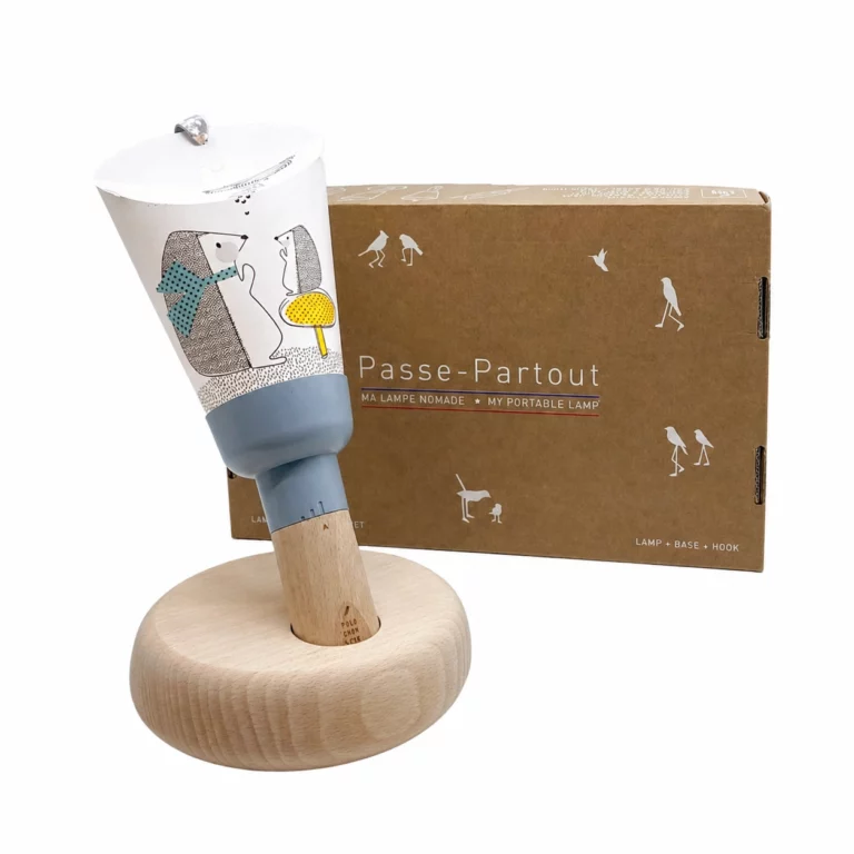 Lampe nomade Hérisson Family bleu acier
