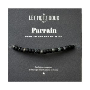 Bracelet homme code morse - Parrain