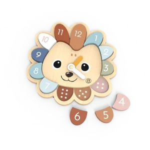 Jeu en bois - Horloge d’apprentissage hérisson