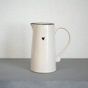 Pot haut en porcelaine avec coeur 1,5 litres