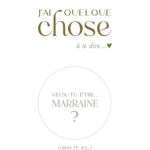 Carte à gratter - Veux-tu être marraine ?