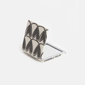 Miroir carré Coeurs noirs