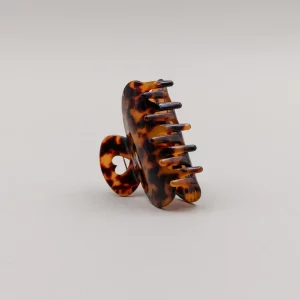 Pince à cheveux coeur ambre