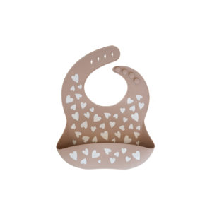 Bavoir en silicone Fall in love - taupe