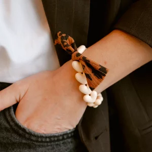 Bracelet Femme - MAXI coeurs Beige & Noeud Léopard