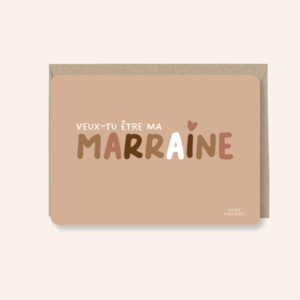 Carte - Veux-tu être ma marraine ?