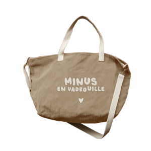 Sac XL velours beige - Minus en vadrouille