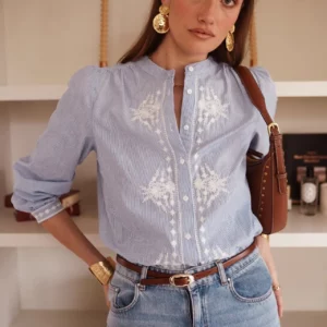 Chemise bleu ciel Rayan taille S/M