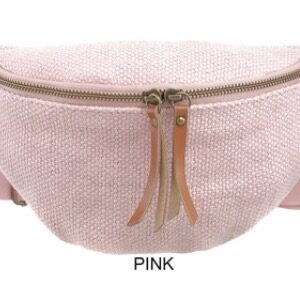 Sac banane en jute pink