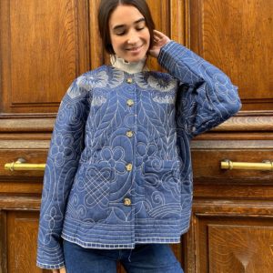 Veste en denim matelassée