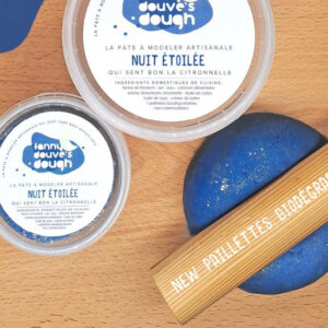 Pâte à modeler bleu avec paillettes Nuit étoilée