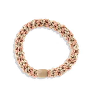 Elastique Kknekki Peach Coral-beige Glitter Stripe
