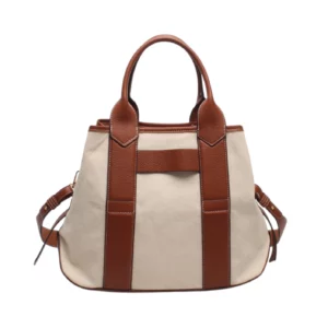 Sac cabas camel effet lin - Lio