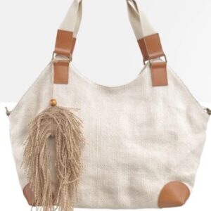 Sac cabas en juste beige