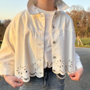 Veste dentelle blanc