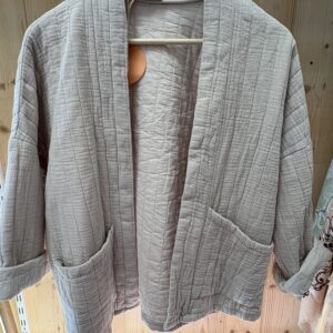 Veste matelassée en gaze de coton beige