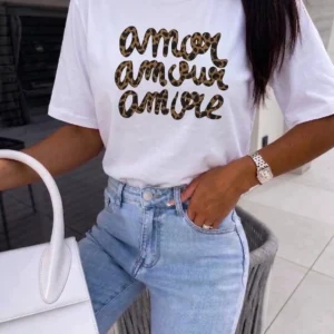 T-shirt imprimé - amor - amour - amore