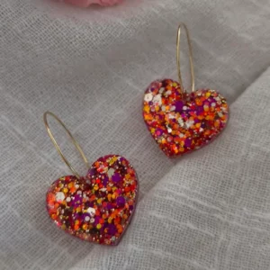 Boucles d'oreilles créoles cœur Bohêmia
