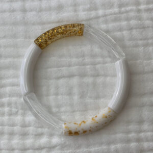 Bracelet Jonc tons blancs 4